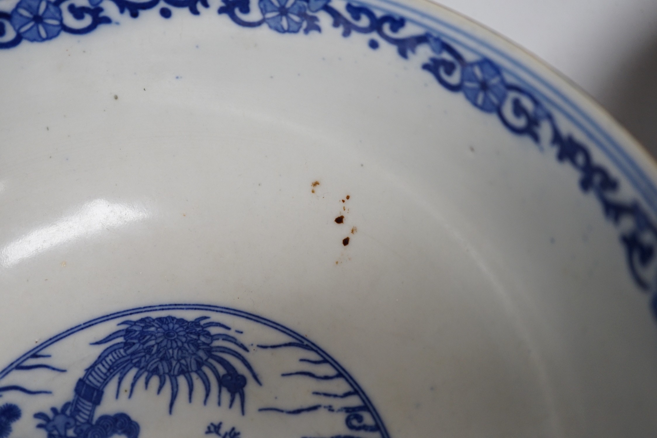 A group of Japanese and Chinese ceramics to include two blue and white jars, a wucai bowl etc.